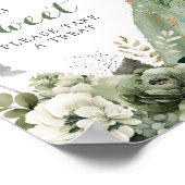 幾何学的セージ緑のプリンセス15スイートサイン ポスター (角)