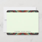 幾何学的ダイヤモダンモンドストライプのモダン卒業 サンキューカード (正面)