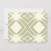 幾何学的ダイヤモダンモンドストライプのモダン卒業 サンキューカード (裏面)
