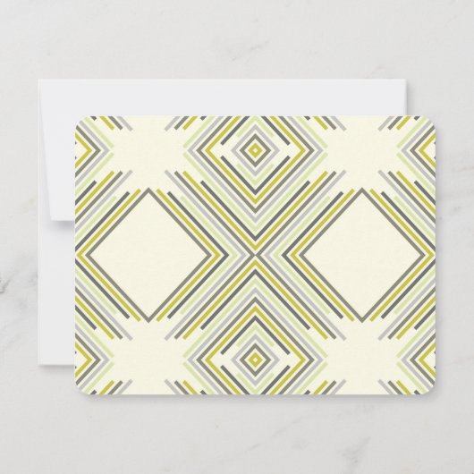 幾何学的ダイヤモダンモンドストライプのモダン卒業 サンキューカード (裏面)