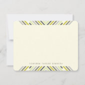 幾何学的ダイヤモダンモンドストライプのモダン卒業 サンキューカード (正面)