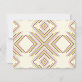 幾何学的ダイヤモダンモンドストライプのモダン卒業 サンキューカード (裏面)