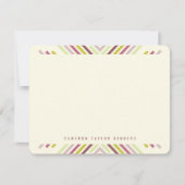 幾何学的ダイヤモダンモンドストライプのモダン卒業 サンキューカード (正面)