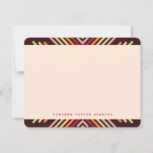 幾何学的ダイヤモダンモンドストライプのモダン卒業 サンキューカード (正面)