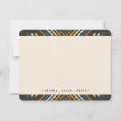 幾何学的ダイヤモダンモンドストライプのモダン卒業 サンキューカード (正面)