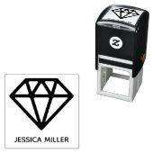幾何学的ダイヤモンド名前をカスタムする セルフインキングスタンプ (インサイチュ)