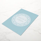 幾何学的ダイヤモンド箔招待状 箔招待状 (回転した状態)