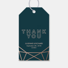 幾何学的ダイヤ結婚モンドの感謝 ギフトタグ
