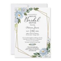 幾何学的ダスティブルーフローラドライブバイブライダルシャワー