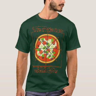 幾何学的ダヴィンチピザピザアーティストピザホリック Tシャツ