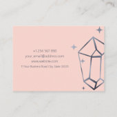 幾何学的ダークグレーフォイルピンクの名刺 名刺 (裏面)