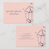 幾何学的ダークグレーフォイルピンクの名刺 名刺 (正面/裏面)