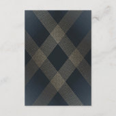 幾何学的ダークネイビー金ゴールドギャツビーウェディングRSVP 出欠カード (裏面)