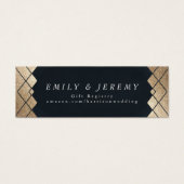 幾何学的ダークネイビー金ゴールドギャツビー結婚式の贈り物 (正面)