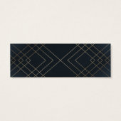 幾何学的ダークネイビー金ゴールドギャツビー結婚式の贈り物 (裏面)