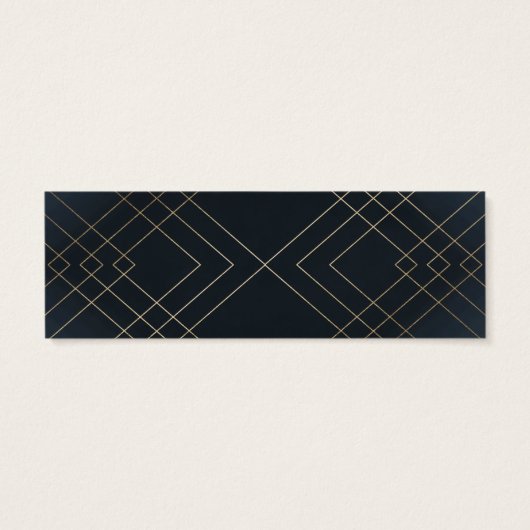 幾何学的ダークネイビー金ゴールドギャツビー結婚式の贈り物 (裏面)