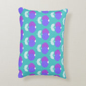 幾何学的チューリップ紫とアクア アクセントクッション (裏面(縦))