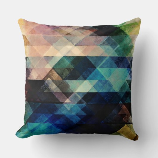 幾何学的テクスチャの色 クッション (正面)