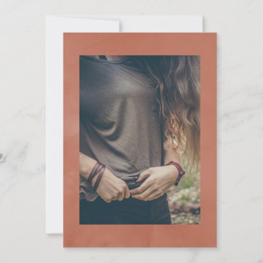 幾何学的テラコッタお祝い・オブ・ライフ 招待状 (裏面)