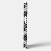 幾何学的デイジーパターン（赤白黒） Case-Mate iPhoneケース (裏面 / 右)