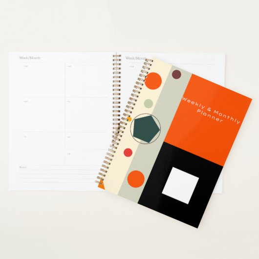 幾何学的デザインウィークリー&月次プランナー プランナー手帳 (ディスプレー)