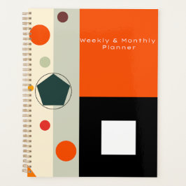 幾何学的デザインウィークリー&月次プランナー プランナー手帳