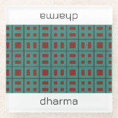 幾何学的デザインガラスコースター ガラスコースター (正面)