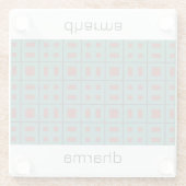 幾何学的デザインガラスコースター ガラスコースター (裏面)