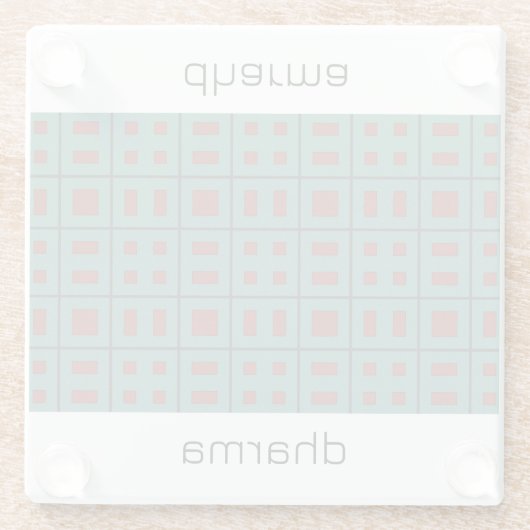 幾何学的デザインガラスコースター ガラスコースター (裏面)