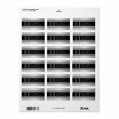 幾何学的デザインフェイク金属差出人住所 ラベル (フルシート)