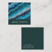 幾何学的デザインモダンスタイリッシュクリエイティブ業界 スクエア名刺 (正面/裏面)