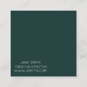 幾何学的デザインモダンスタイリッシュクリエイティブ業界 スクエア名刺 (裏面)