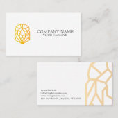 幾何学的デザインライオンミニマルモダンスシンプル 名刺 (正面/裏面)