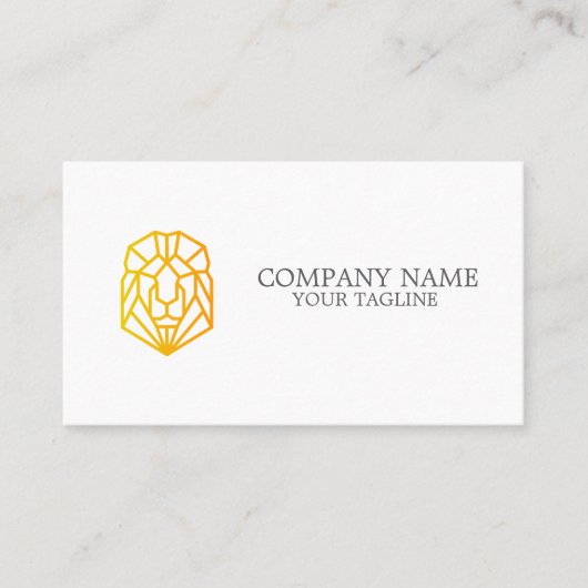 幾何学的デザインライオンミニマルモダンスシンプル 名刺 (正面)