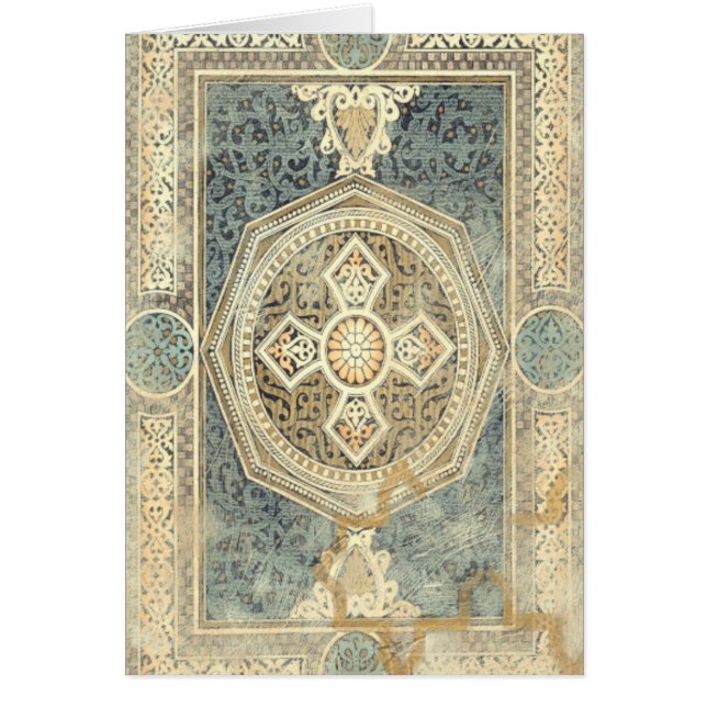 幾何学的デザイン付き装飾華美タペストリー (正面)