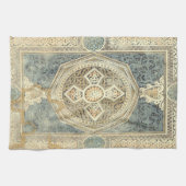 幾何学的デザイン付き装飾華美タペストリー キッチンタオル (横)