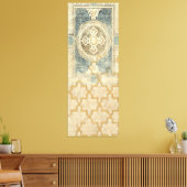 幾何学的デザイン付き装飾華美タペストリー キャンバスプリント (インサイチュ (リビング))