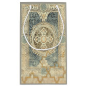 幾何学的デザイン付き装飾華美タペストリー スモールペーパーバッグ (裏面)