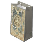 幾何学的デザイン付き装飾華美タペストリー スモールペーパーバッグ (裏面アングル)