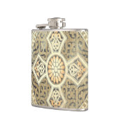 幾何学的デザイン付き装飾華美タペストリー フラスク (左)