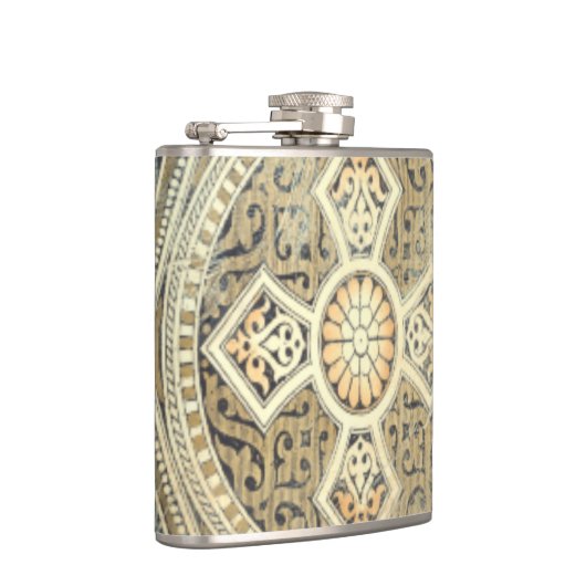 幾何学的デザイン付き装飾華美タペストリー フラスク (右)