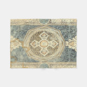 幾何学的デザイン付き装飾華美タペストリー フリースブランケット (正面(横))