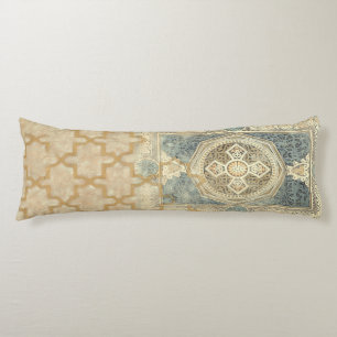 幾何学的デザイン付き装飾華美タペストリー ボディピロー