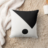 幾何学的デザイン円の三角形(白黒) クッション (ブランケット)