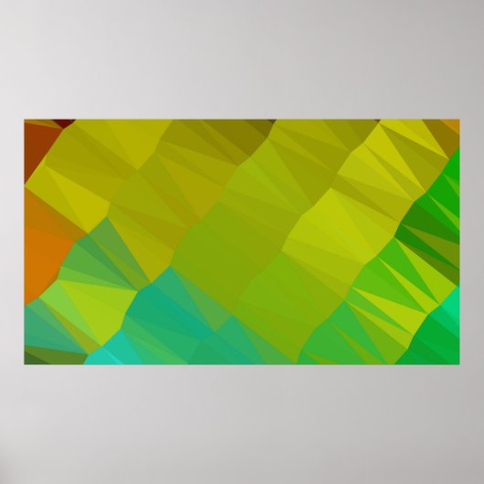 幾何学的デザイン。グラデーショカラフルンの背景ゲー ポスター (正面)