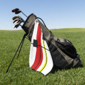 幾何学的デザイン ゴルフタオル (グリーン)