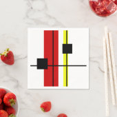 幾何学的デザイン スタンダードカクテルナプキン (インサイチュ)