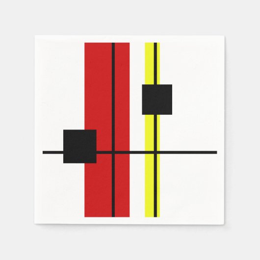 幾何学的デザイン スタンダードカクテルナプキン (正面)