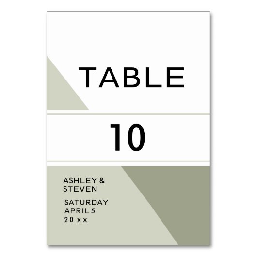 幾何学的デザイン テーブルナンバー (正面)