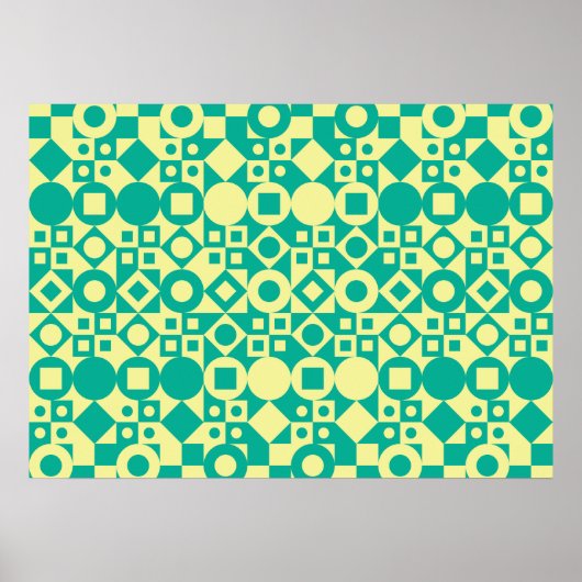 幾何学的デザイン ポスター (正面)